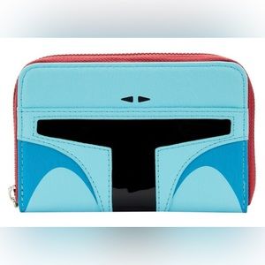 NWT NYCC exclusive Loungefly Star Wars BoBo fett & droids zip around wallet.